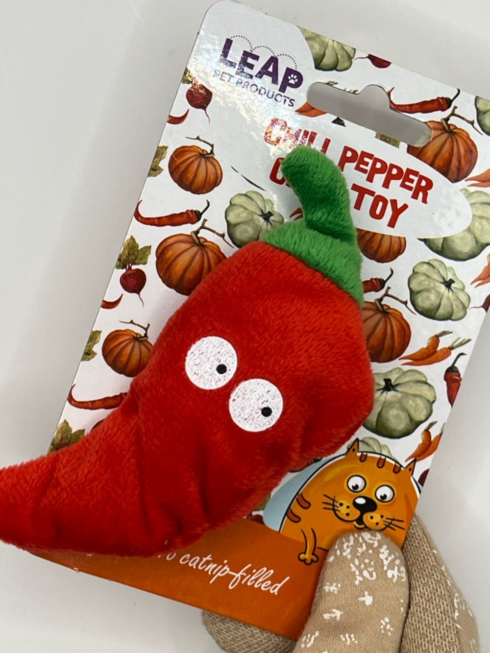 Red Chili Pepper Plush Cat Toy - Catnip-Filled